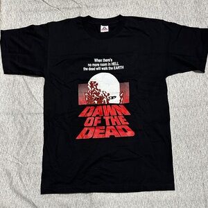 Dawn of the Dead Black and Red Vintage Graphic Tee